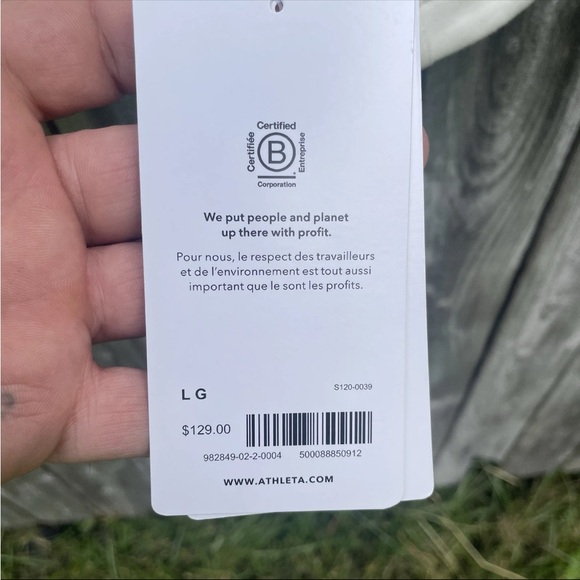 NWT Athleta Moto Jacket Women's Size Large Ivory Zip Up - Picture 3 of 14